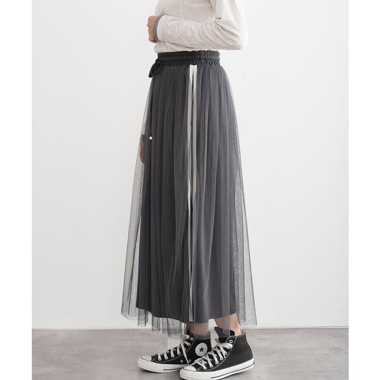 サイドラインチュールギャザースカート | rps | 詳細画像28 