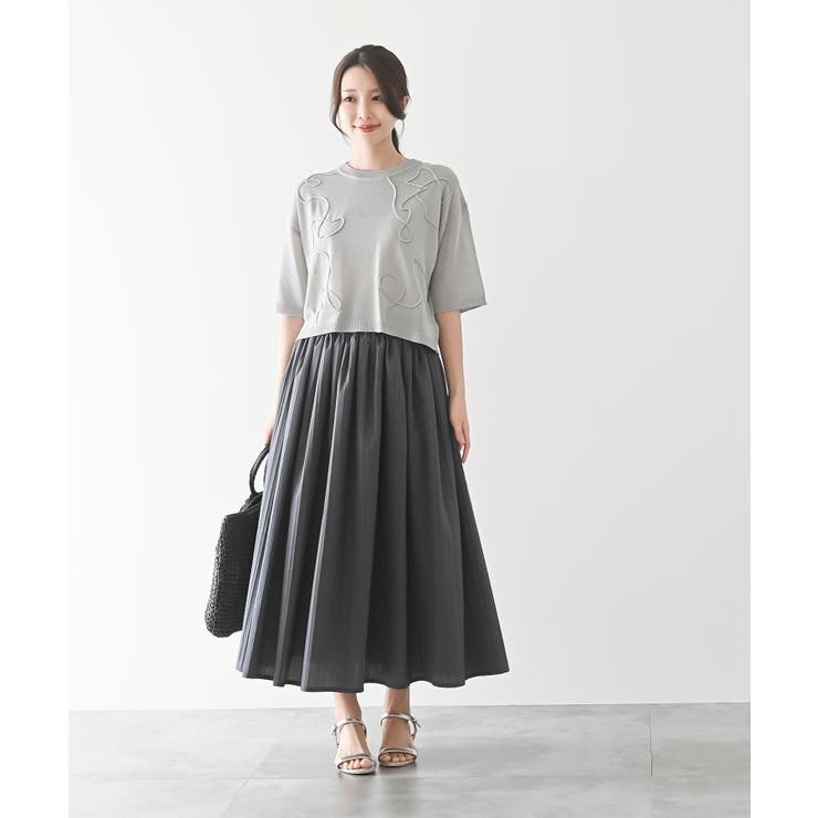 ベルト付き楊柳ギャザースカート | rps | 詳細画像10 