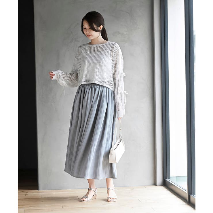 ベルト付き楊柳ギャザースカート | rps | 詳細画像19 