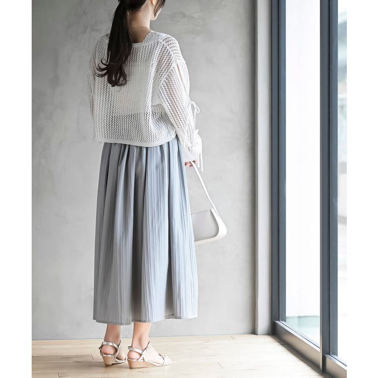 ベルト付き楊柳ギャザースカート | rps | 詳細画像21 