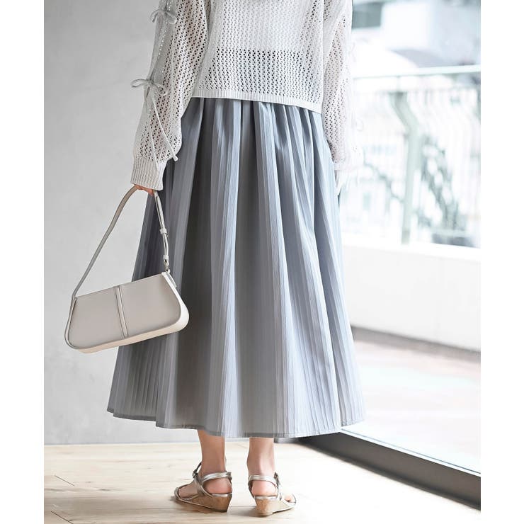 ベルト付き楊柳ギャザースカート | rps | 詳細画像24 