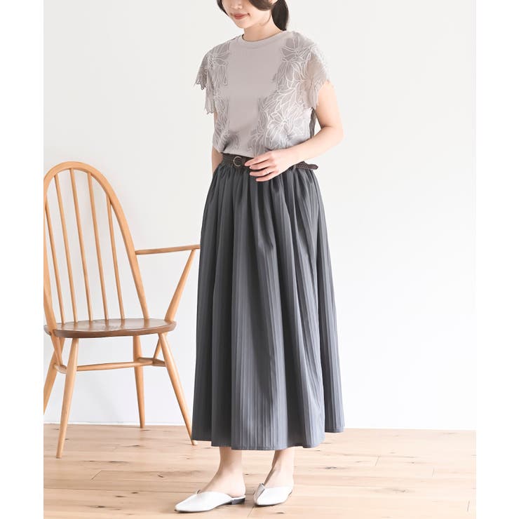 ベルト付き楊柳ギャザースカート | rps | 詳細画像3 