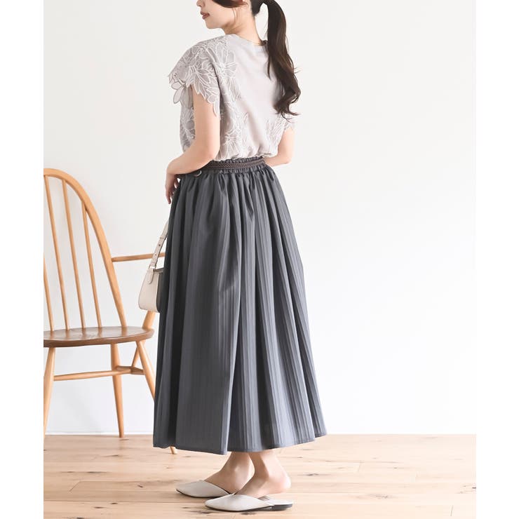 ベルト付き楊柳ギャザースカート | rps | 詳細画像4 