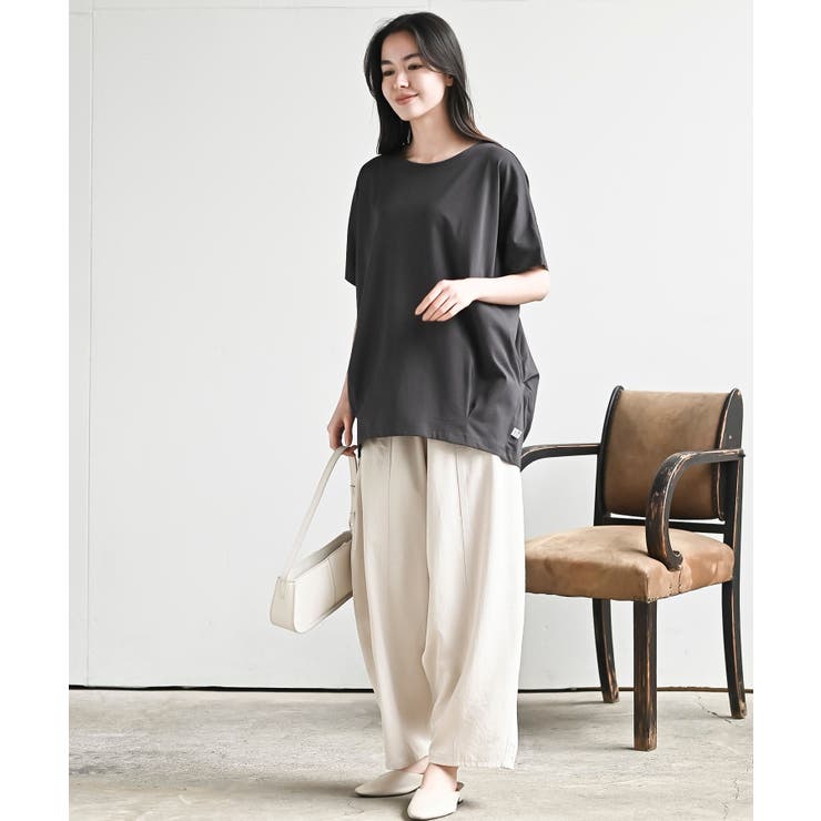 接触冷感ＵＳＡコットン裾タック半袖Ｔ | rps | 詳細画像10 