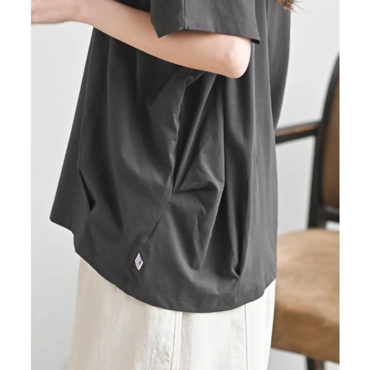 接触冷感ＵＳＡコットン裾タック半袖Ｔ | rps | 詳細画像15 