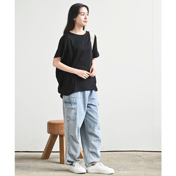 接触冷感ＵＳＡコットン裾タック半袖Ｔ | rps | 詳細画像18 