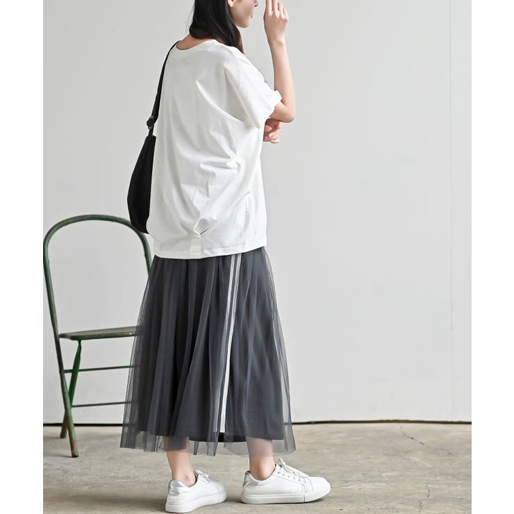 接触冷感ＵＳＡコットン裾タック半袖Ｔ | rps | 詳細画像3 