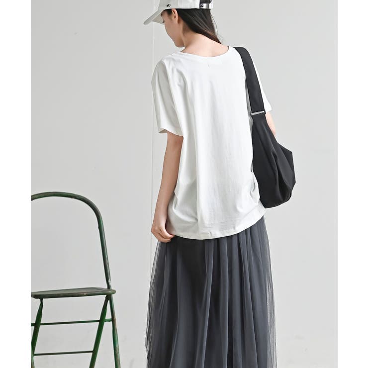 接触冷感ＵＳＡコットン裾タック半袖Ｔ | rps | 詳細画像4 