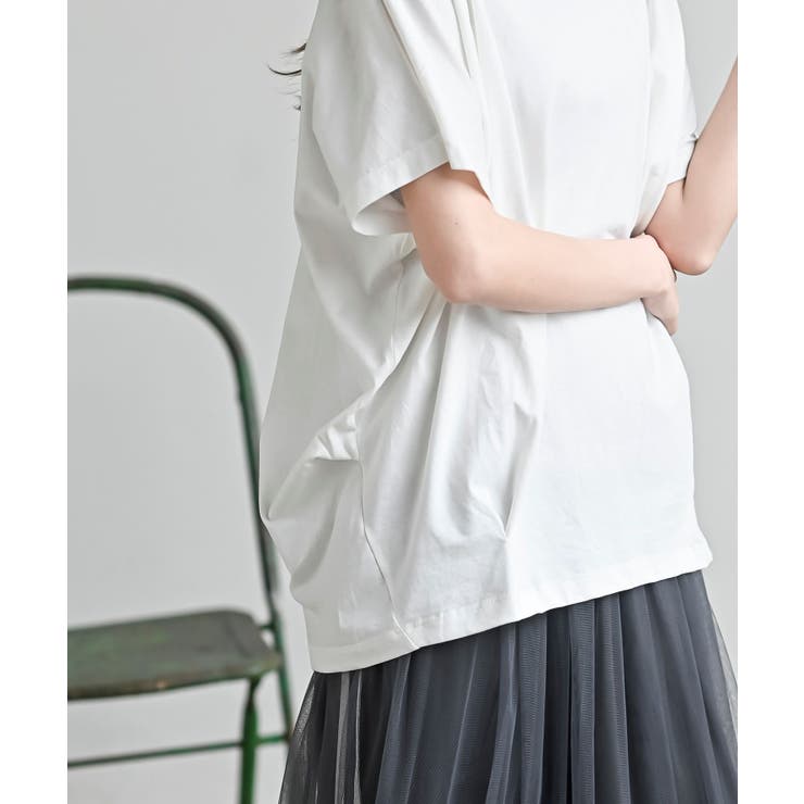 接触冷感ＵＳＡコットン裾タック半袖Ｔ | rps | 詳細画像7 