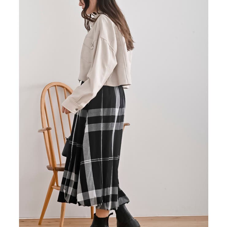 チェック柄ガーゼバルーンスカート | rps | 詳細画像22 