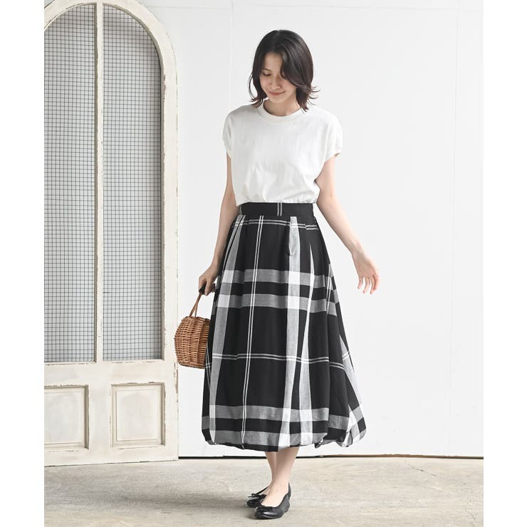 チェック柄ガーゼバルーンスカート | rps | 詳細画像29 