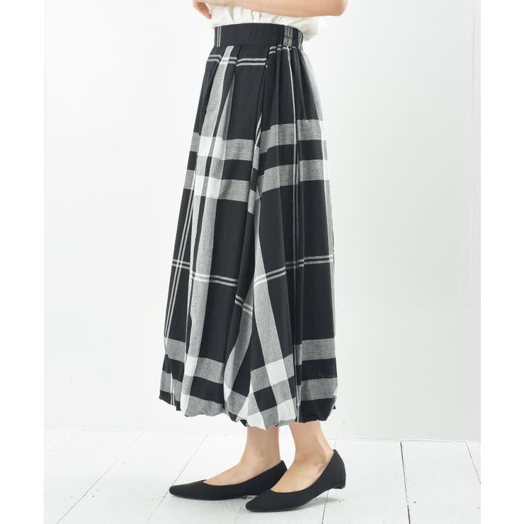 チェック柄ガーゼバルーンスカート | rps | 詳細画像30 