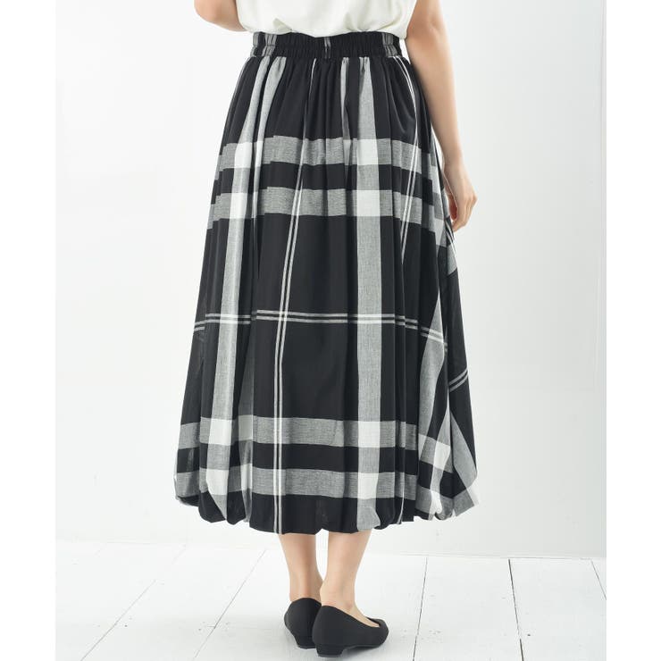 チェック柄ガーゼバルーンスカート | rps | 詳細画像31 