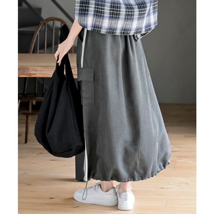 サイドライン入りカーゴスカート | rps | 詳細画像8 