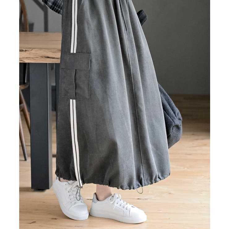 サイドライン入りカーゴスカート | rps | 詳細画像9 