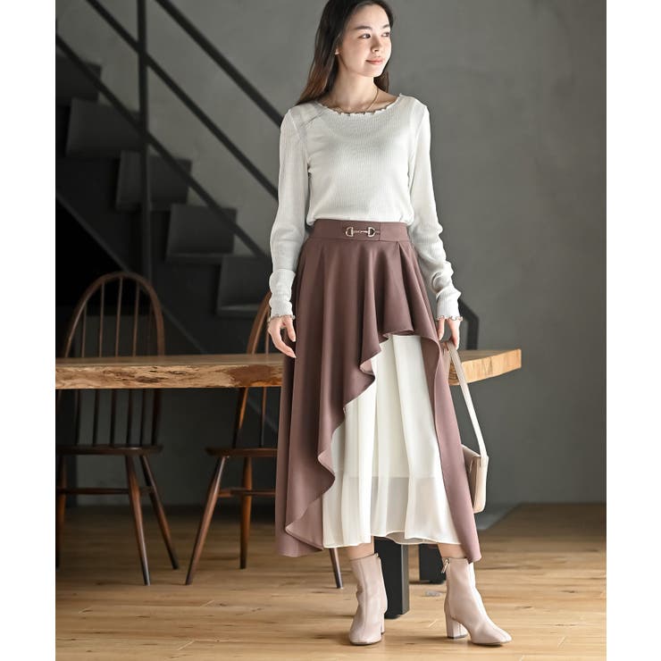 ラメ混リブ配色メローカットソー | rps | 詳細画像2 