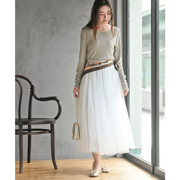 ラメ混リブ配色メローカットソー | rps | 詳細画像25 