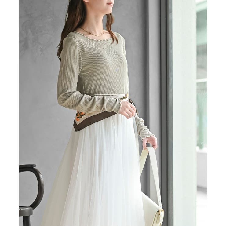 ラメ混リブ配色メローカットソー | rps | 詳細画像26 