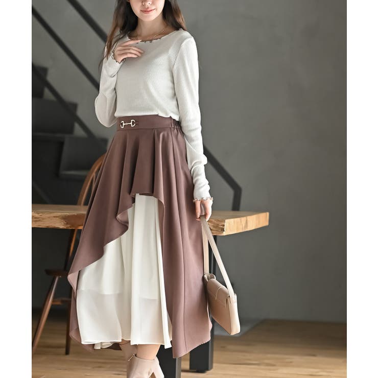 ラメ混リブ配色メローカットソー | rps | 詳細画像3 