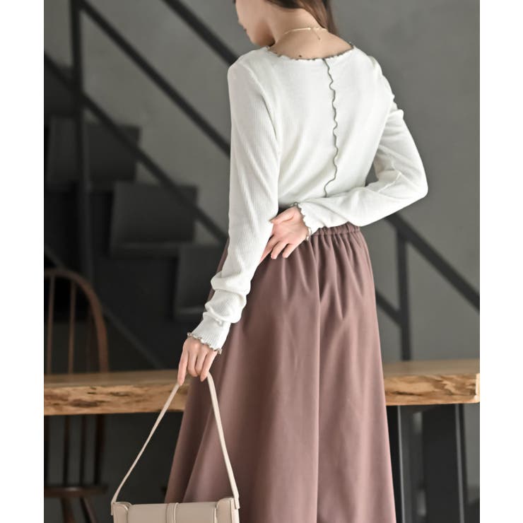 ラメ混リブ配色メローカットソー | rps | 詳細画像4 