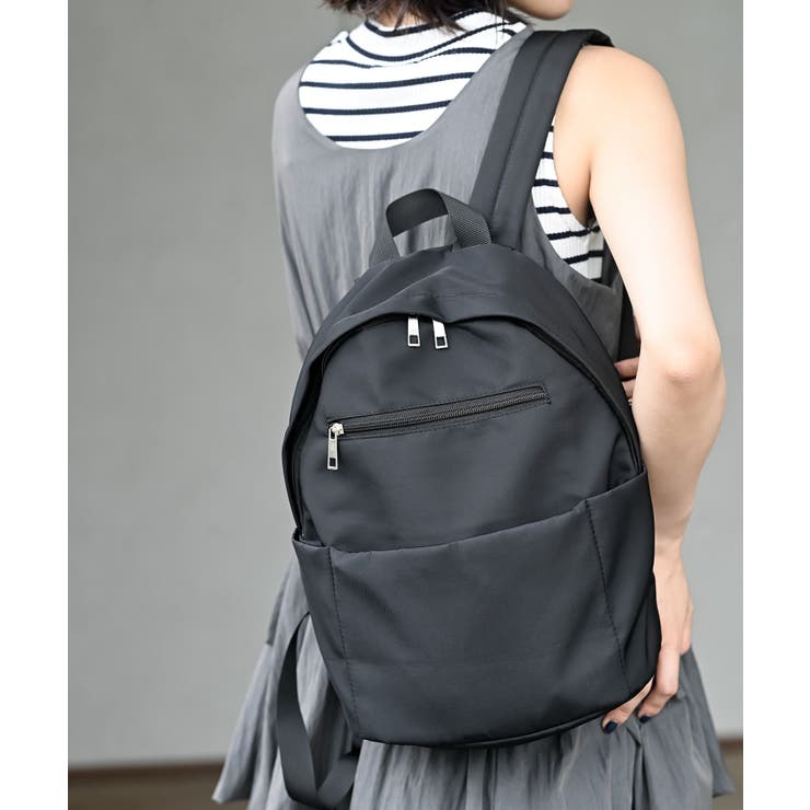 ブラック | 撥水加工多ポケットリュック | rps