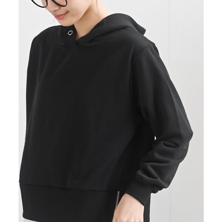 裏毛×布帛レイヤー風パーカー | rps | 詳細画像16 