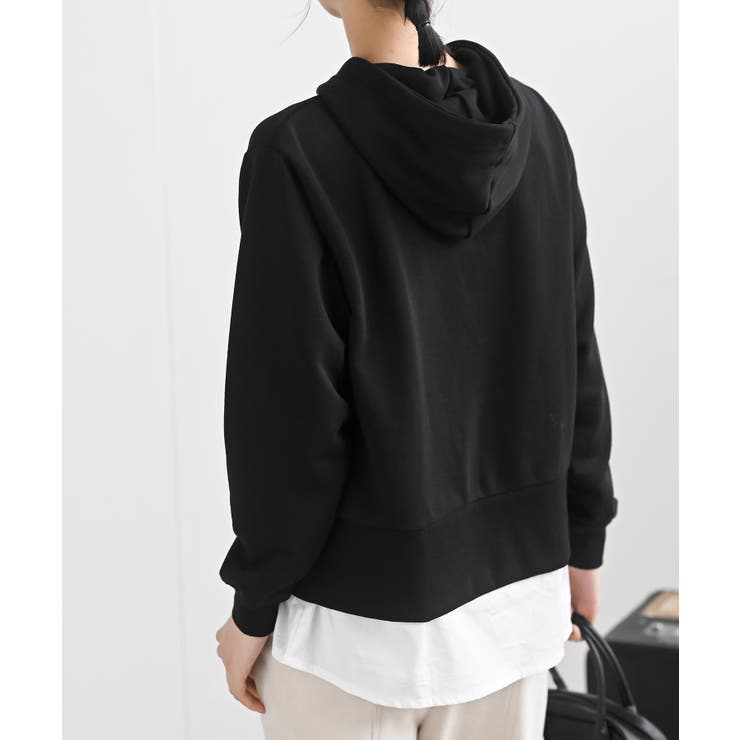 裏毛×布帛レイヤー風パーカー | rps | 詳細画像17 