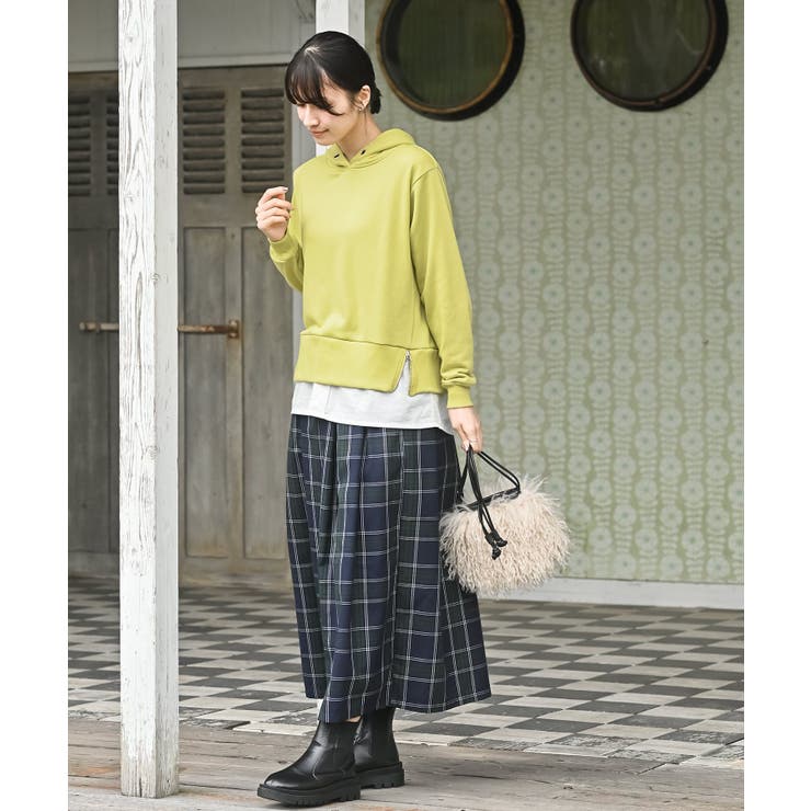 裏毛×布帛レイヤー風パーカー | rps | 詳細画像20 