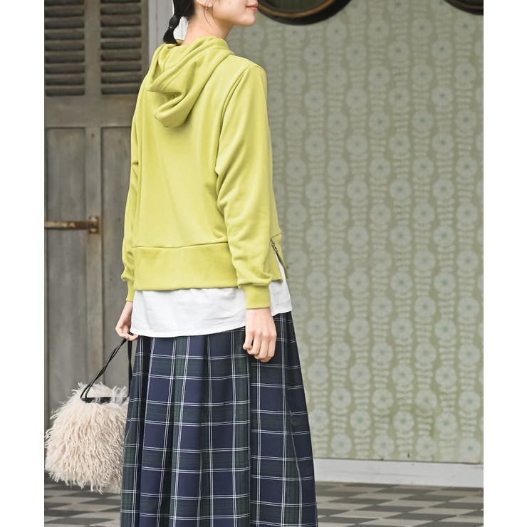 裏毛×布帛レイヤー風パーカー | rps | 詳細画像22 