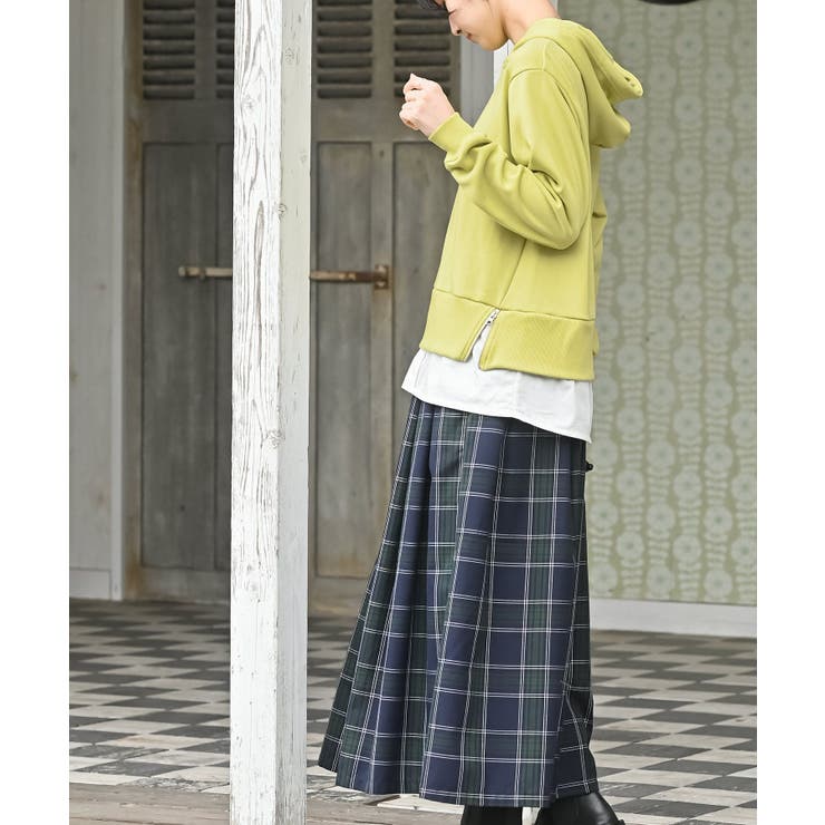 裏毛×布帛レイヤー風パーカー | rps | 詳細画像23 