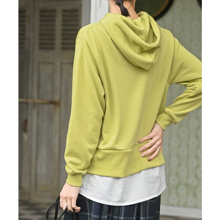 裏毛×布帛レイヤー風パーカー | rps | 詳細画像26 