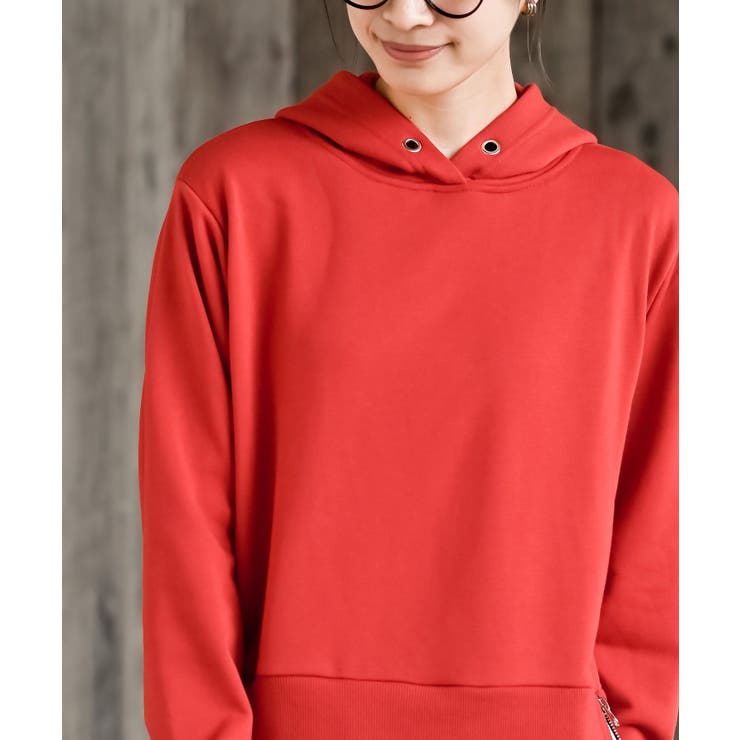 裏毛×布帛レイヤー風パーカー | rps | 詳細画像33 