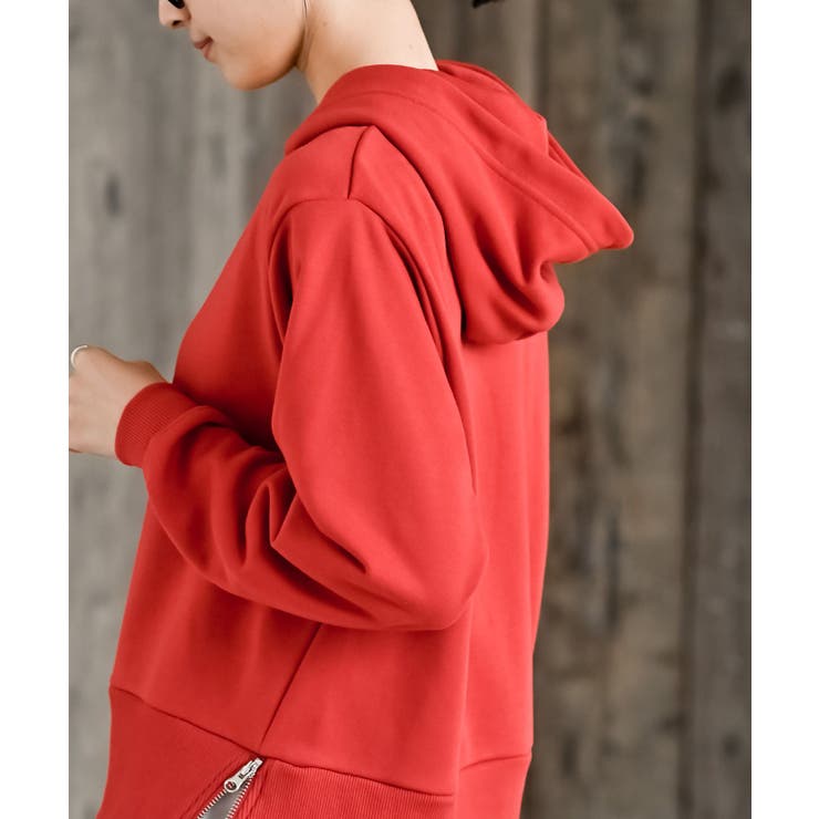 裏毛×布帛レイヤー風パーカー | rps | 詳細画像34 