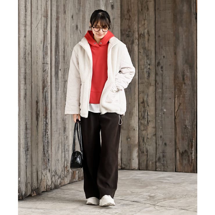 裏毛×布帛レイヤー風パーカー | rps | 詳細画像38 