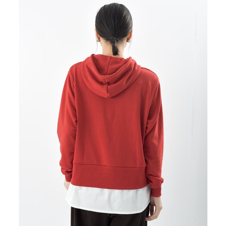 裏毛×布帛レイヤー風パーカー | rps | 詳細画像40 