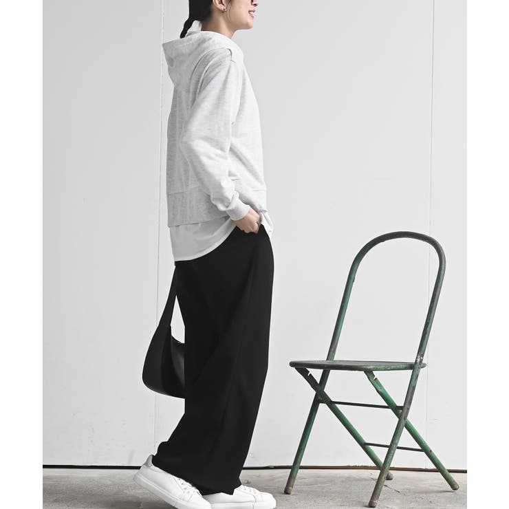 裏毛×布帛レイヤー風パーカー | rps | 詳細画像5 