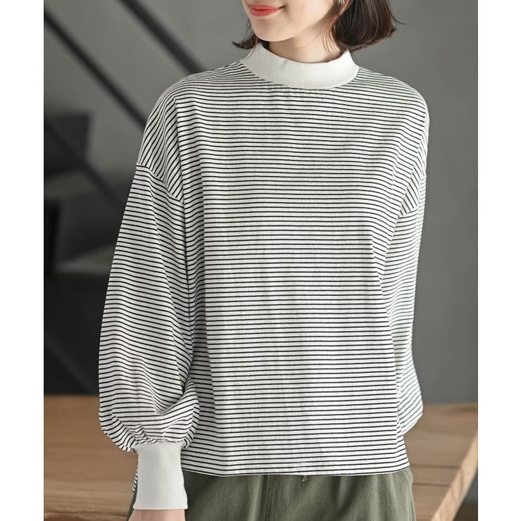 ボリュームスリーブリブハイネックロンＴ | rps | 詳細画像1 