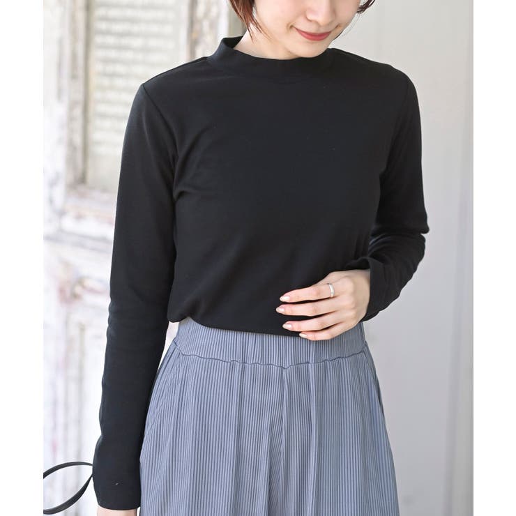 ストレッチフライスプチハイネックカットソー[品番：RPSW0003387
