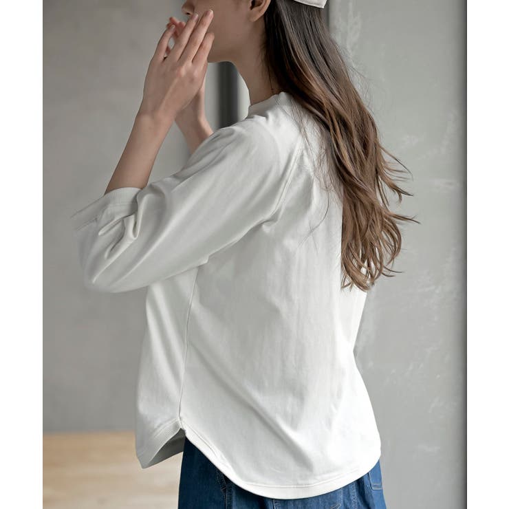 クルーネックラグランワイド７分袖Ｔ | rps | 詳細画像7 