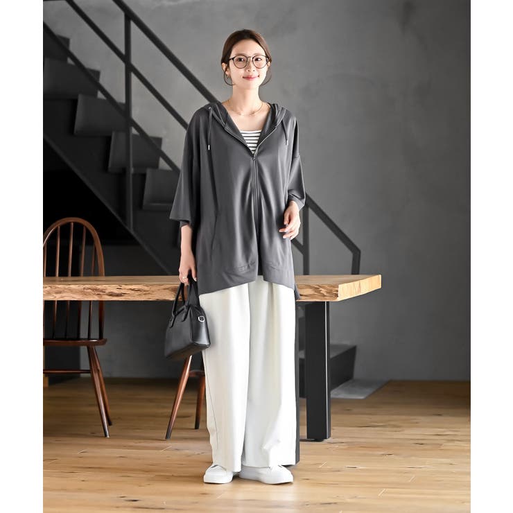 接触冷感ゆるジップパーカー | rps | 詳細画像10 