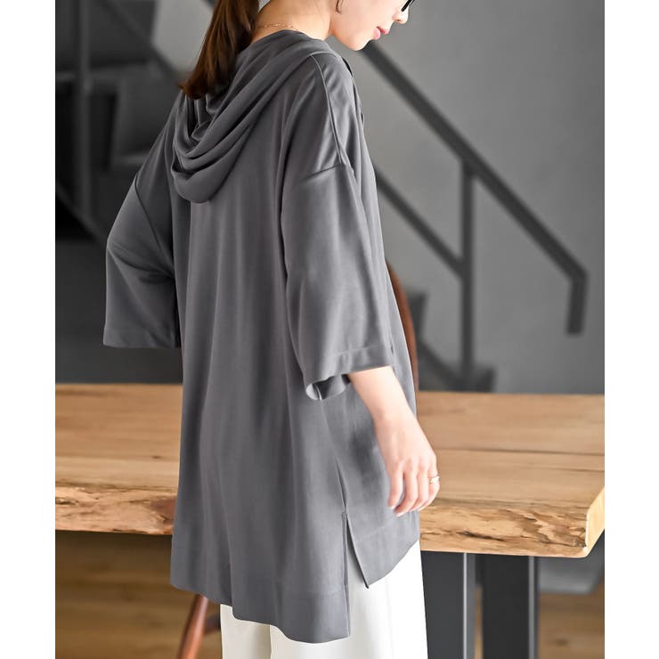 接触冷感ゆるジップパーカー | rps | 詳細画像17 