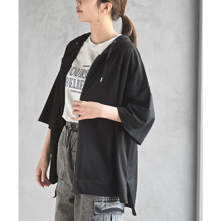 接触冷感ゆるジップパーカー | rps | 詳細画像22 