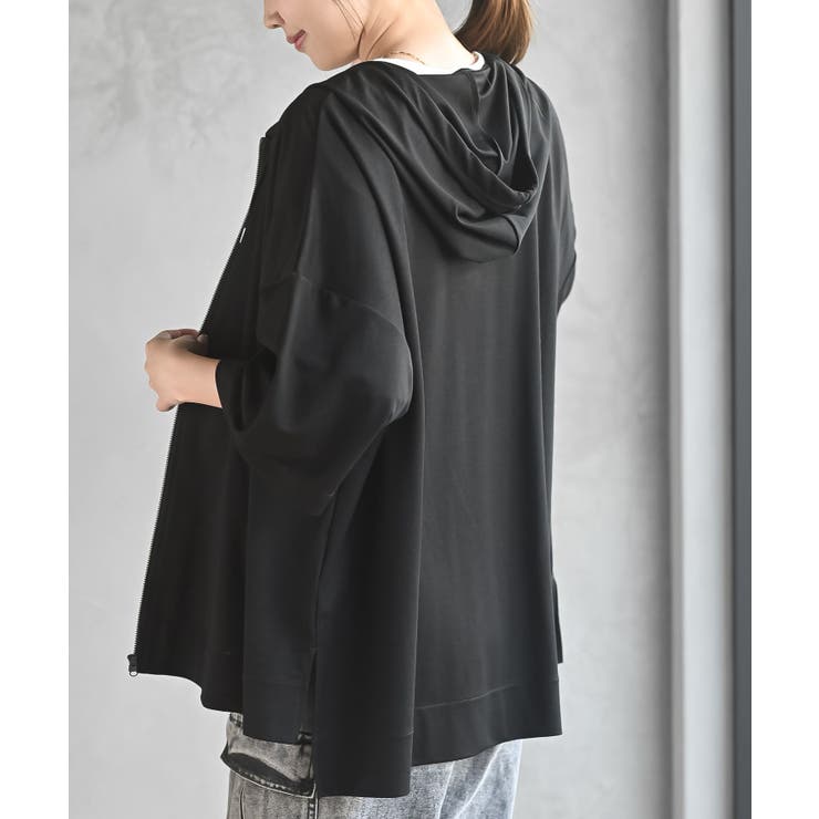 接触冷感ゆるジップパーカー | rps | 詳細画像23 