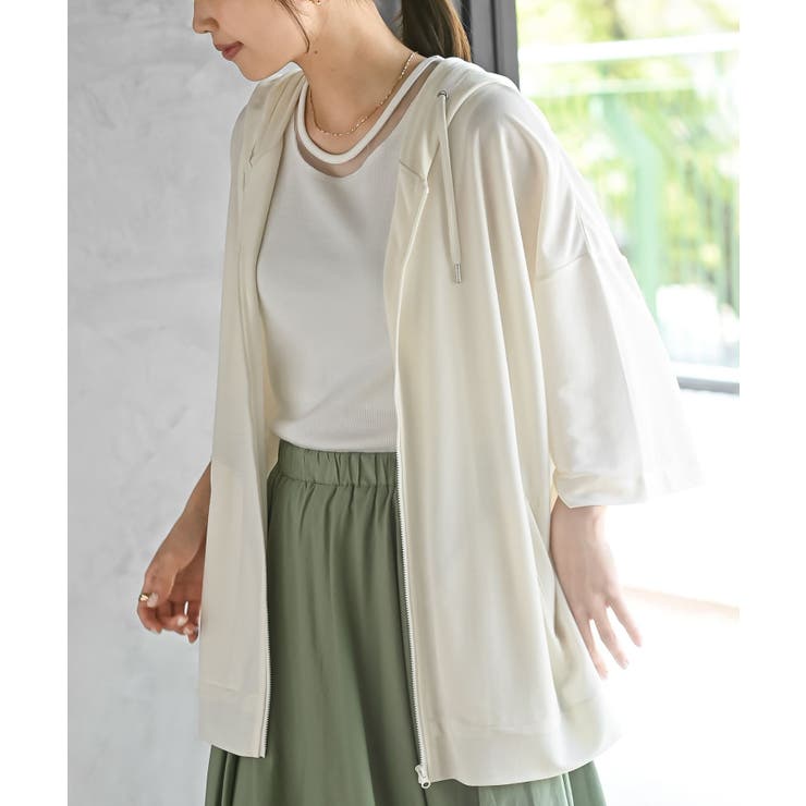 接触冷感ゆるジップパーカー | rps | 詳細画像6 