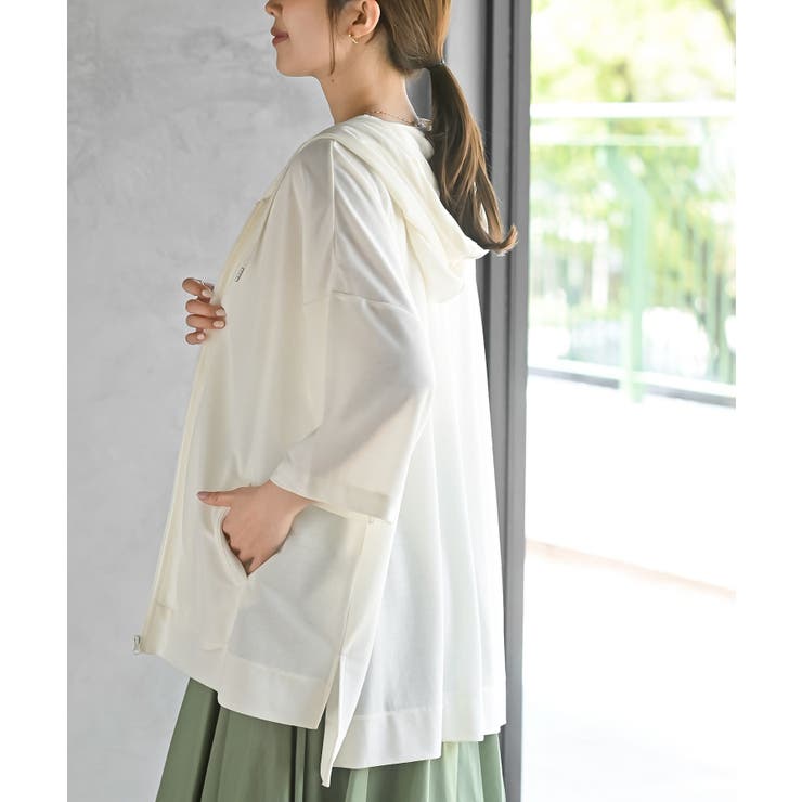 接触冷感ゆるジップパーカー | rps | 詳細画像7 