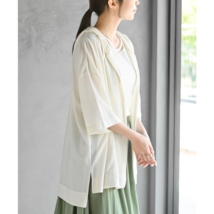 接触冷感ゆるジップパーカー | rps | 詳細画像9 