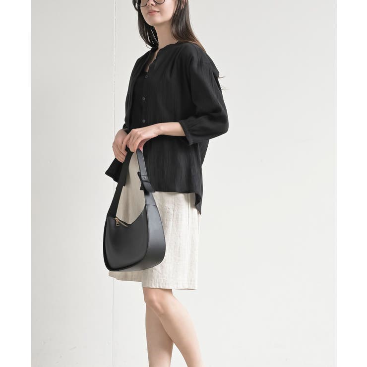 シアー楊柳バンドカラー７分袖ブラウス | rps | 詳細画像10 