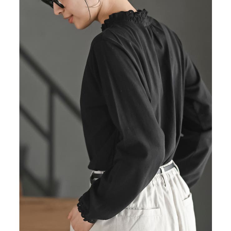 レース襟シャーリングカットソー | rps | 詳細画像18 