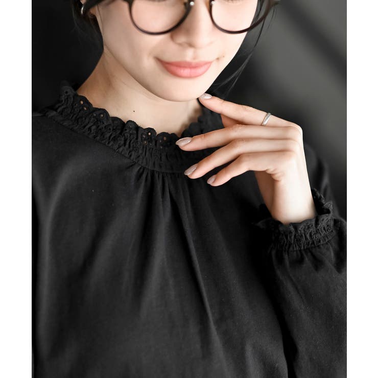 レース襟シャーリングカットソー | rps | 詳細画像19 