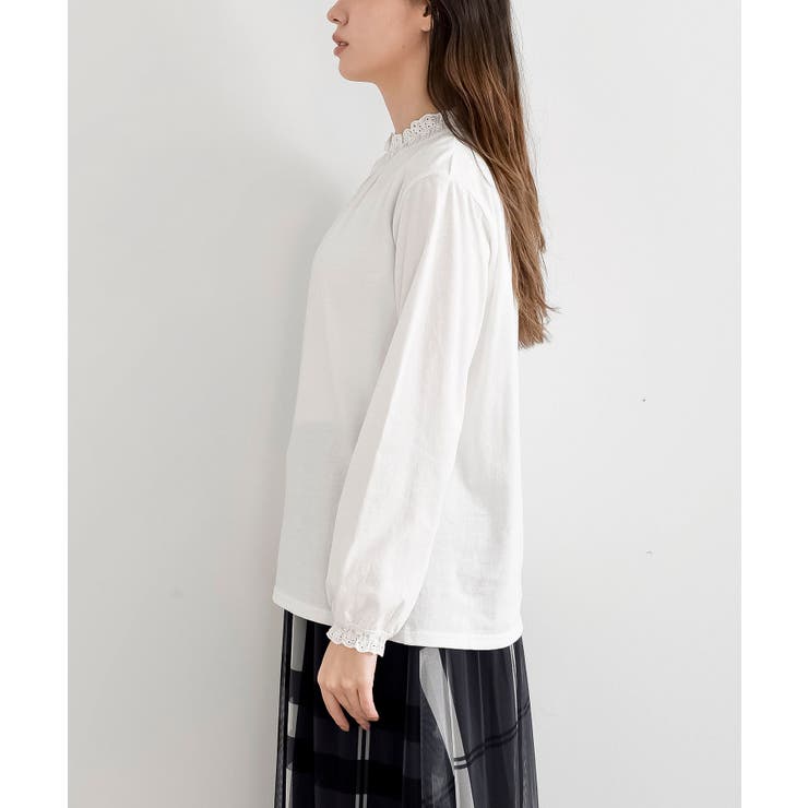 レース襟シャーリングカットソー | rps | 詳細画像25 